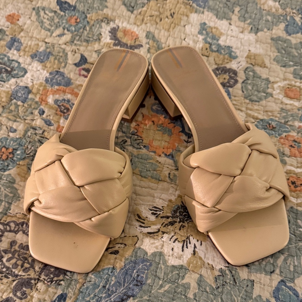 Sam Edelman Cream Braided Slide Sandals